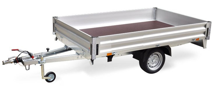 Açık Kasa Geniş Taban tek akslı frenli römork